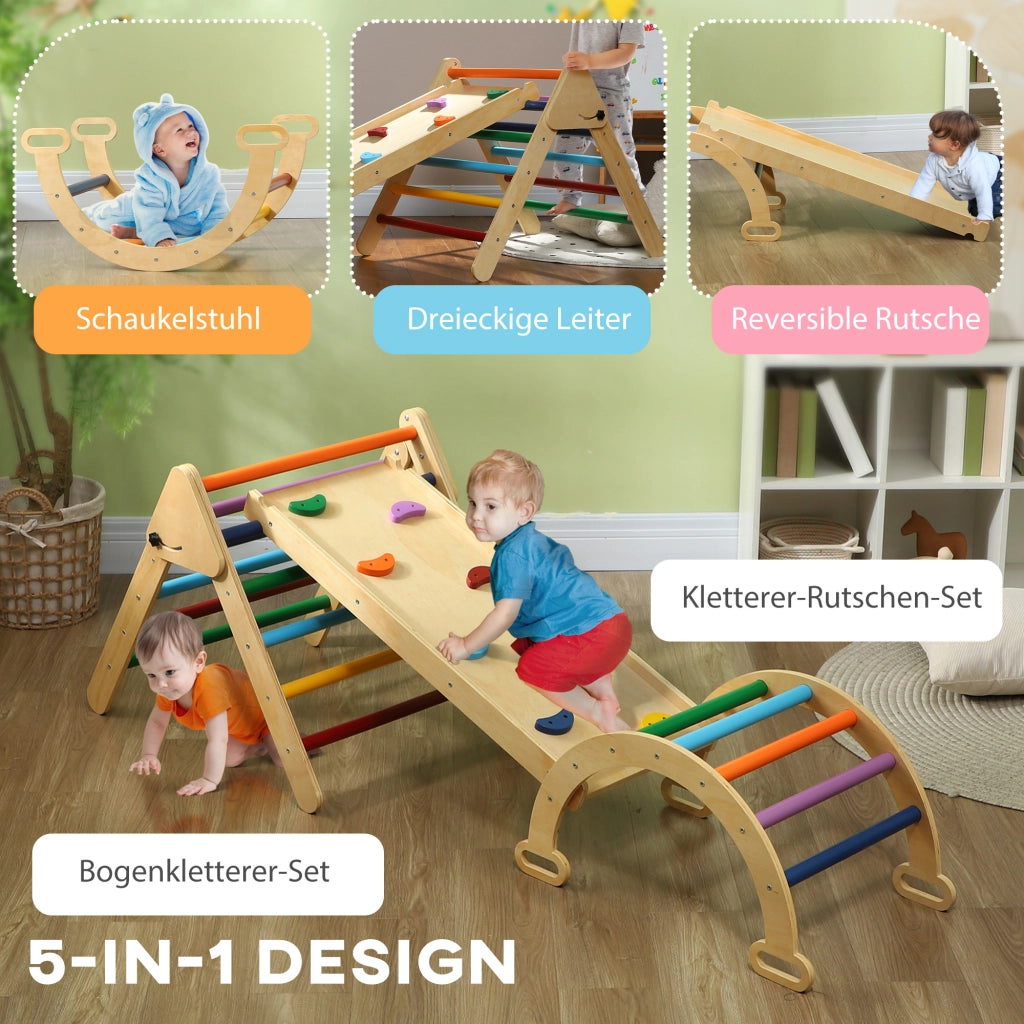 Giocattolo da arrampicata per bambini ¨C Minimal ¨C 5 in 1 con rampa, ponte e scala