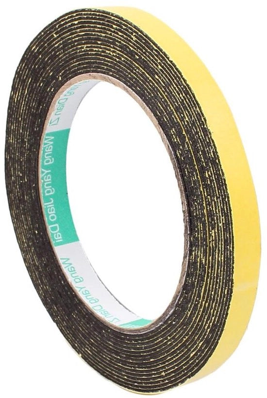 Schiuma autoadesiva unidirezionale 10 mm x 1 mm - 5 metri di lunghezza - per uso domestico
