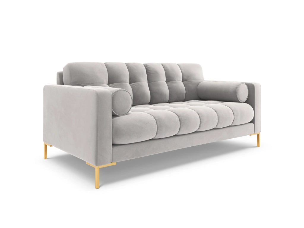 Cosmopolitan Design - Divano "Bali" 2 posti in velluto argento 
