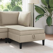 Pouf con Storage Sabbia Velluto 42027145