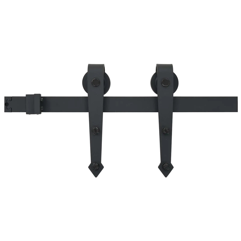Porta scorrevole Naturale e Nero 70 x 210 cm 3445121