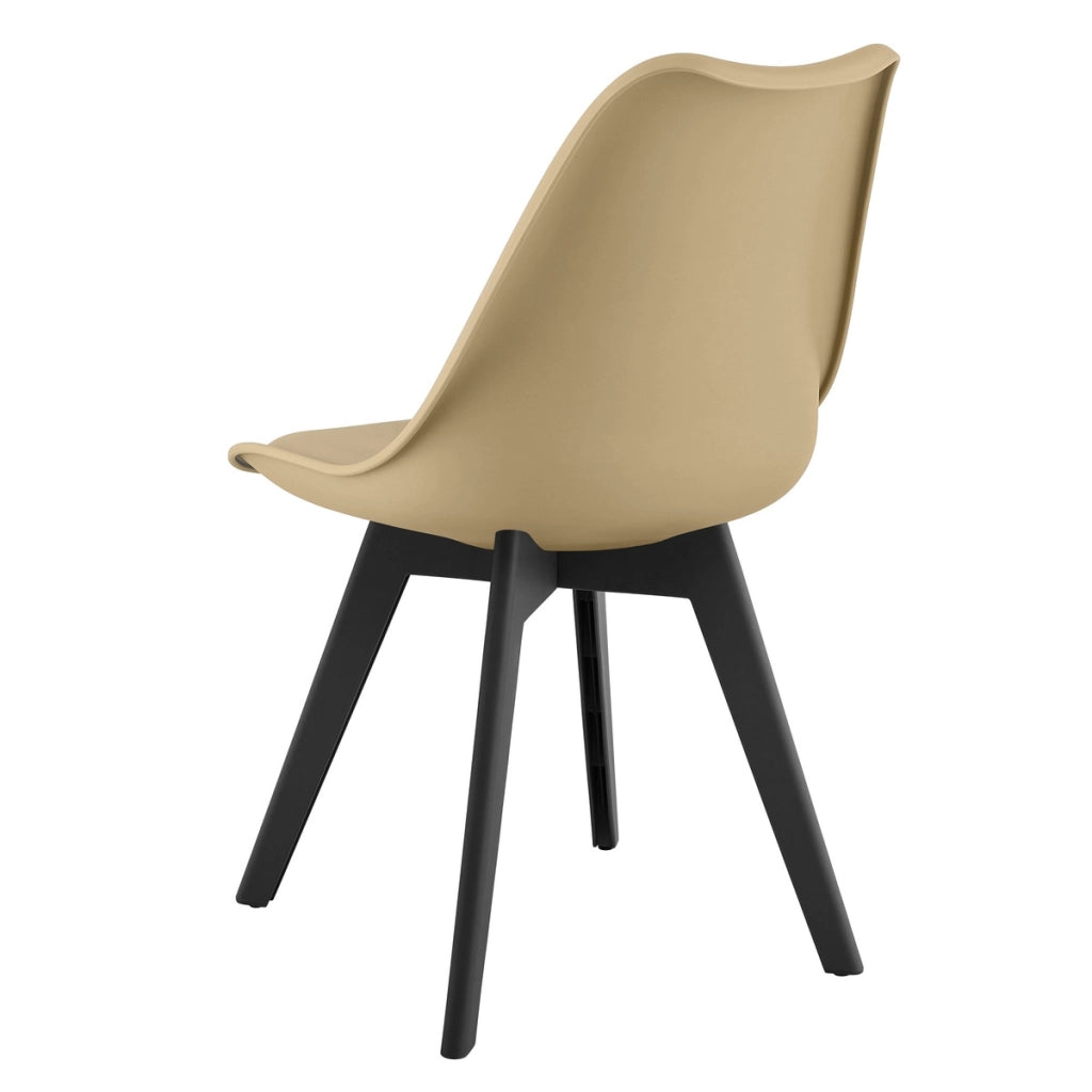 Set di 2 sedie Mark in polipropilene e beige sabbia