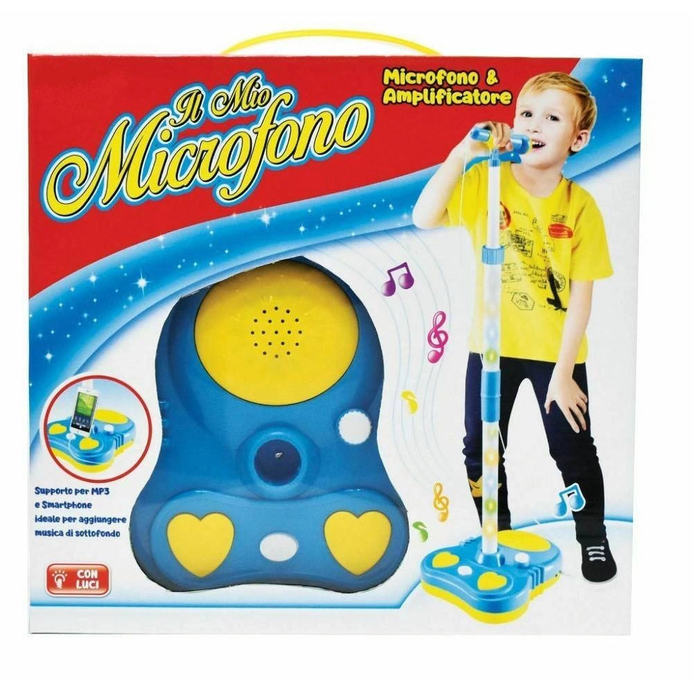 Trade Shop - Il Mio Microfono Con Amplificatore Supporto Mp3 Smartphone Giocattolo Gioco Bambini -