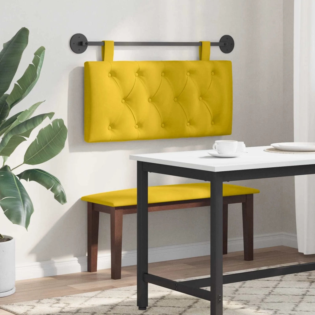 Testiera | Testata sospesa Con luce LED Giallo Velluto