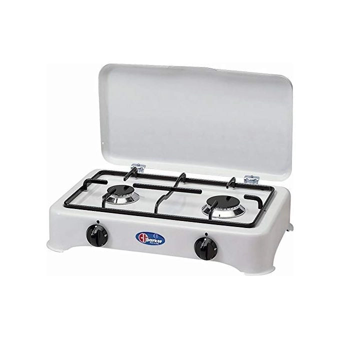 Parker 5326CGPM Fornello a Gas Metano 2 Fuochi 1.5W + 2W Bruciatori Pyral N2 Griglia Acciaio Smaltato colore Bianco