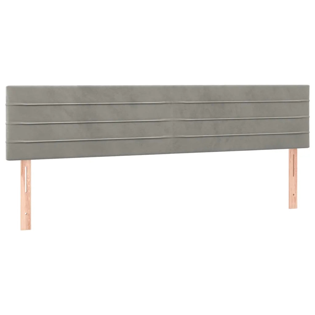 Giroletto a Molle con Materasso Grigio Chiaro 160x200cm Velluto 3131027