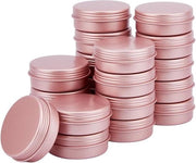Tin Ronde 8oz in Alluminio - Coperchio a Viti - 25ml Tin Metallico Rinfrescabile per Oggetti Piccoli - Conservazione in Casa