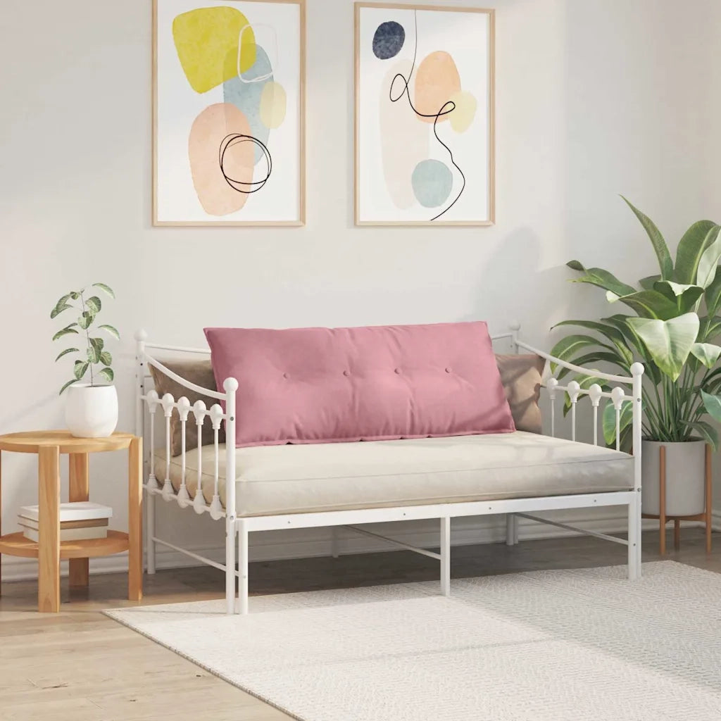 Cuscino per Schiena Rosa 120 x 50 cm Tessuto in Cords 42014808