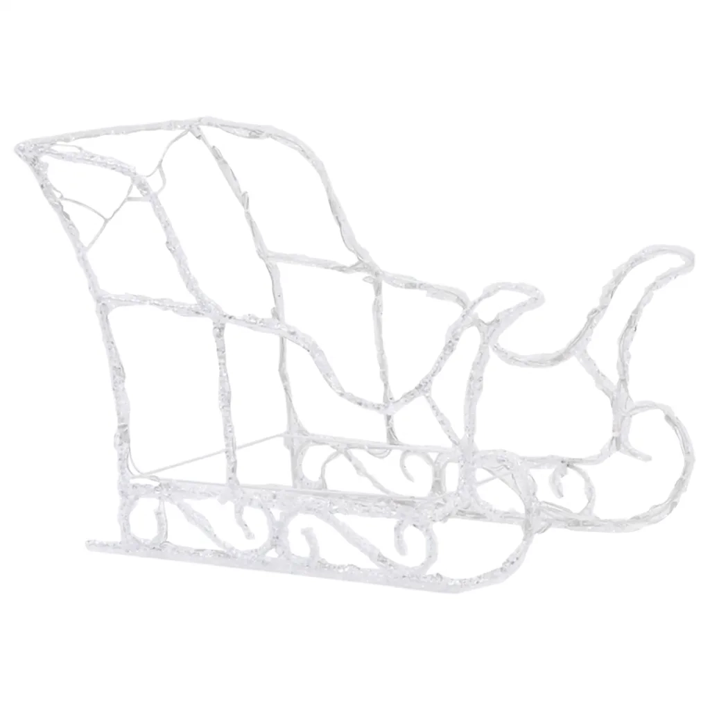 Decorazione Natalizia Renne e Slitta 280x28x55 cm in Acrilico CFW5145288
