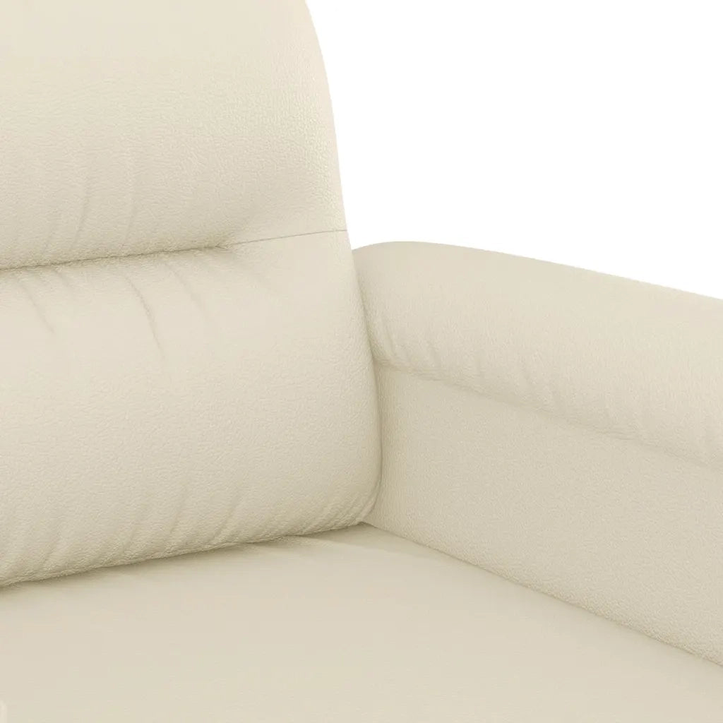 Divano a 2 Posti-Sofa 2 Posti Crema 140 cm in Similpelle 799471
