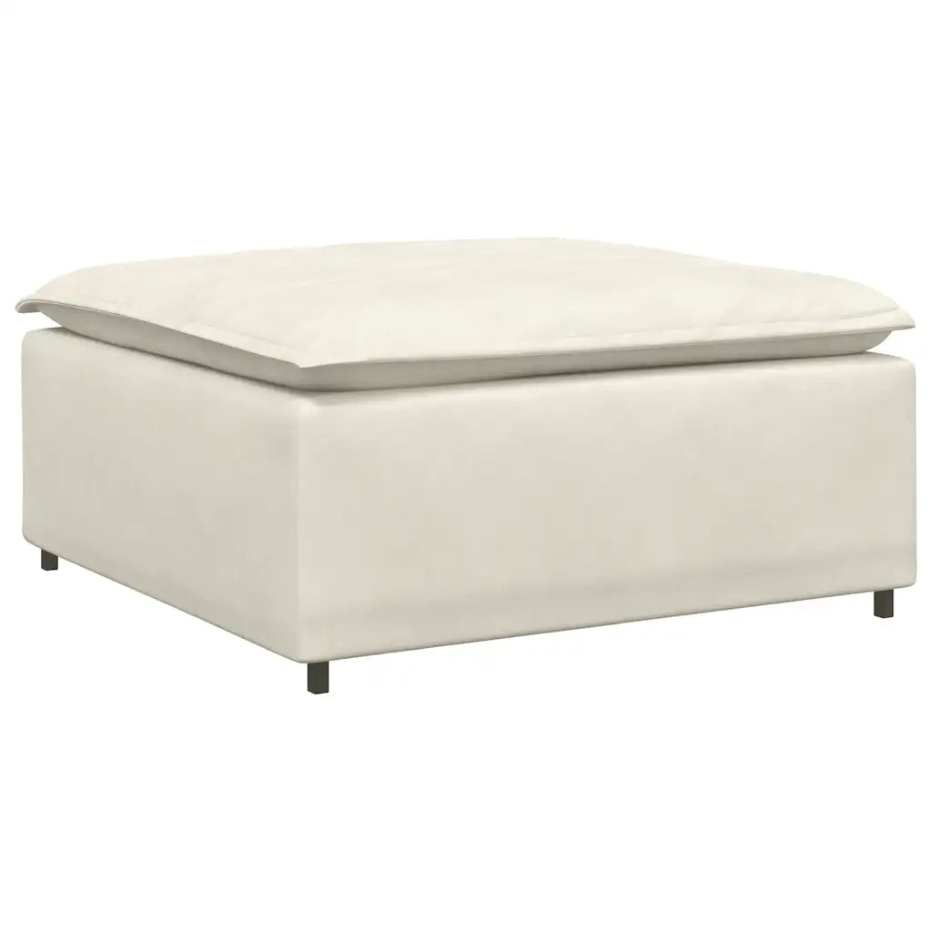 Modulo Poggiapiedi Divano Modulare Crema 100x100x48 cm 4104496