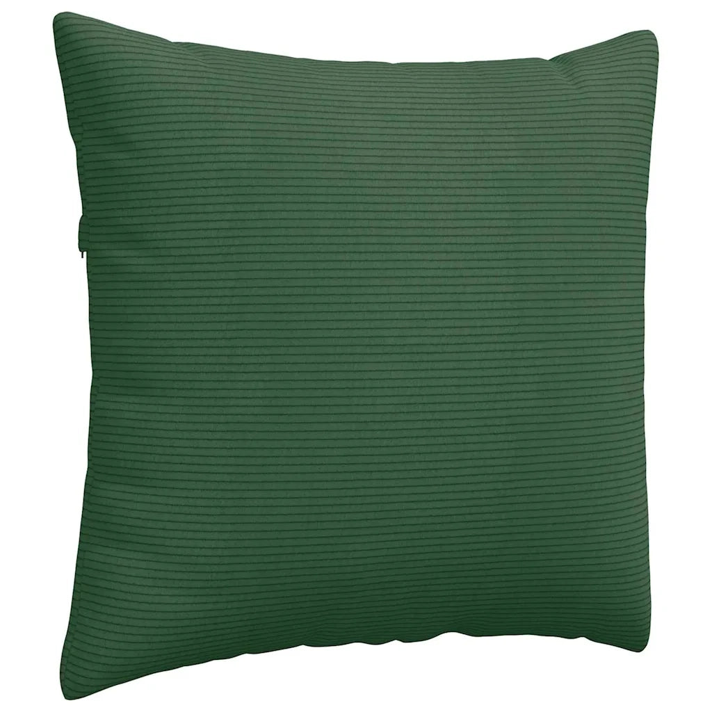 Cuscini da Divano 2 pcs Verde Scuro 50 x 50 cm Tessuto in Cords 42013994