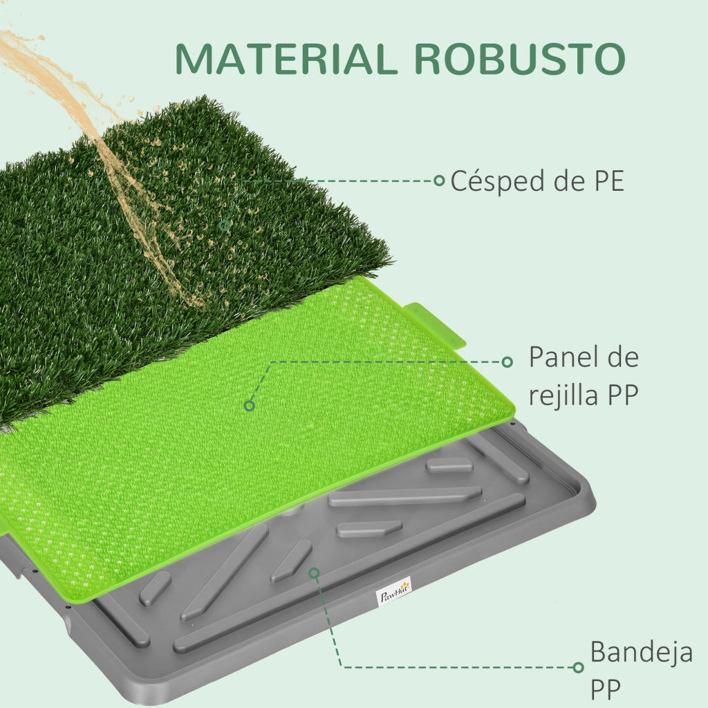 Toilette per Cani con Erba Artificiale ¨C Xylo ¨C Verde 67x41x3,5 cm