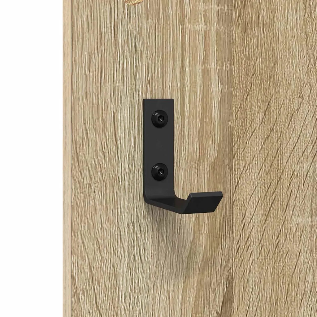 Appendiabiti a muro con specchio Rovere Sonoma 96 x 1,5 x 90 cm CFW6928317