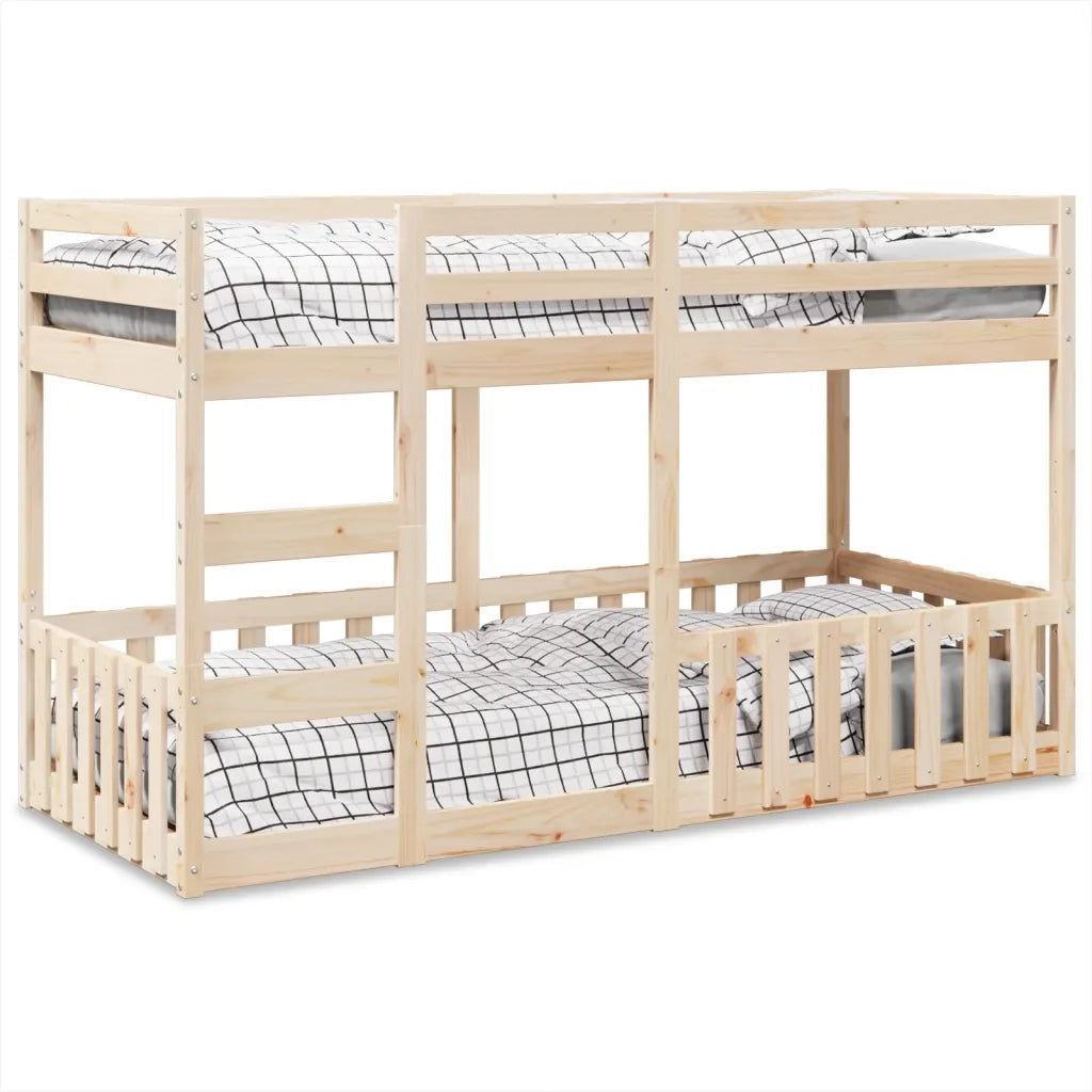 Letto singolo | Letto per adulti | Letto a Castello 80x200 cm in Legno Massello di Pino