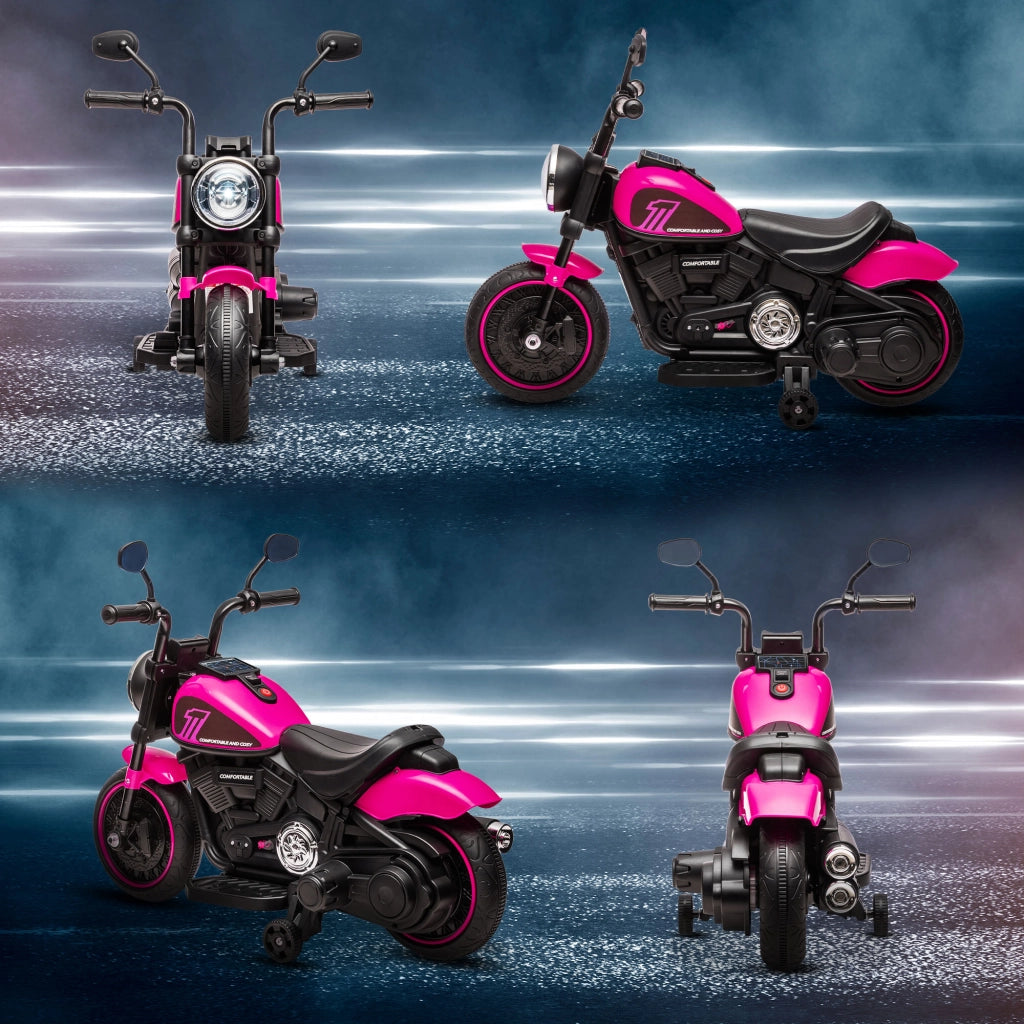 Motocicletta Elettrica per Bambini con Rotelle ¨C Minimal ¨C Rosa