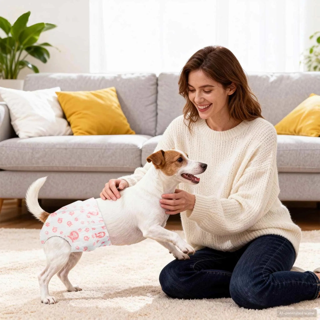 Pannolino usa e getta per cani femmina 30 pcs Bianco XS 42025282