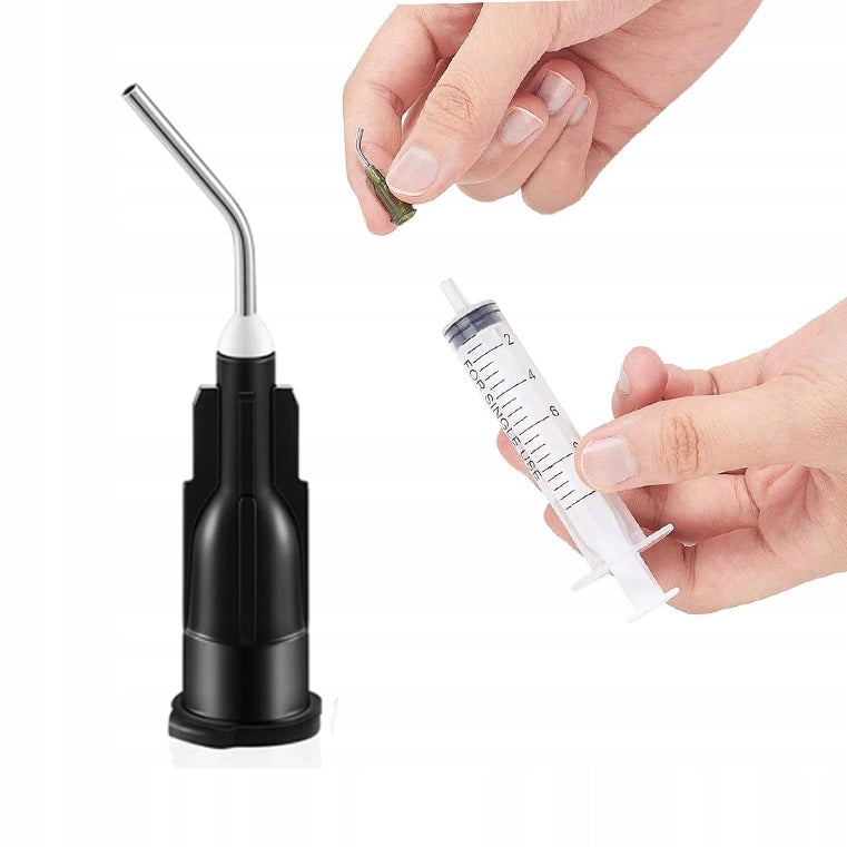 Ago Dosatore 21G Inclinato a 45° 0,51mm Viola – Precisione nel Dosaggio | Diametro Interno 0,51mm, Esterno 0,82mm