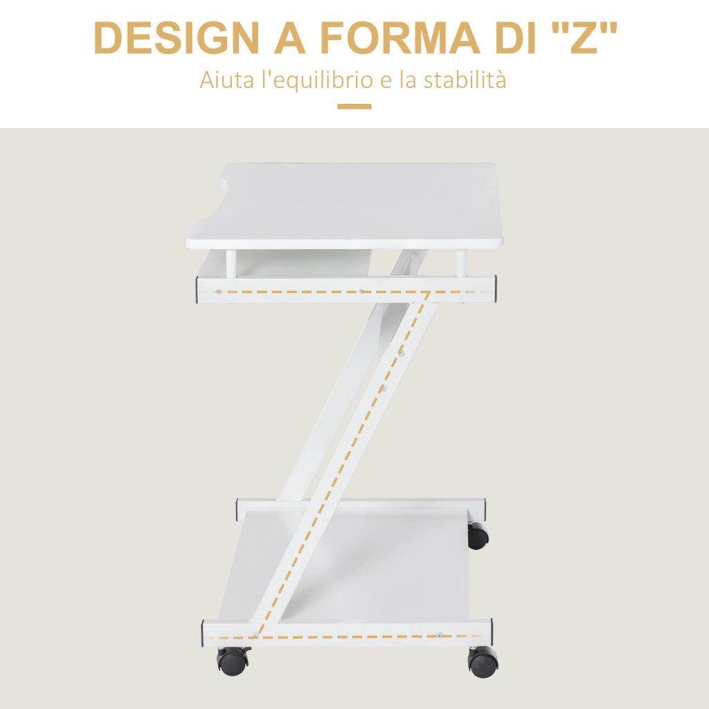 Tavolo da PC ¨C Minimal ¨C Bianco 60x48x73cm