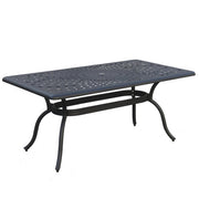 Tavolo rettangolare Elizabeth nero cm 170x95x74h