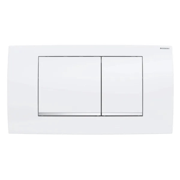PLACCA DI COMANDO TWIN LINE30 DOPPIO TASTO BIANCA CROMO GEBERIT 115.899.KJ.1