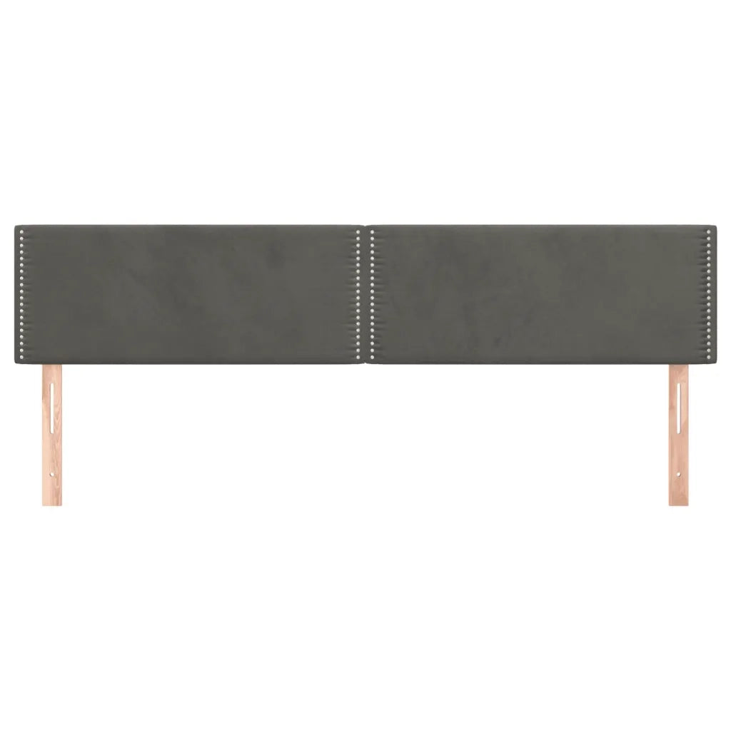 Testiera | Testata Grigio Scuro 160x5x78/88 cm in Velluto