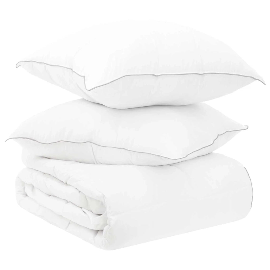 Set di Piumoni con cuscino 2 pcs Bianco Fibra di bambù 3432653