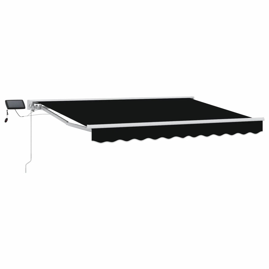 Cornice per Tenda Manuale con LED Nero e Bianco 3 x 2,5 m 3420584