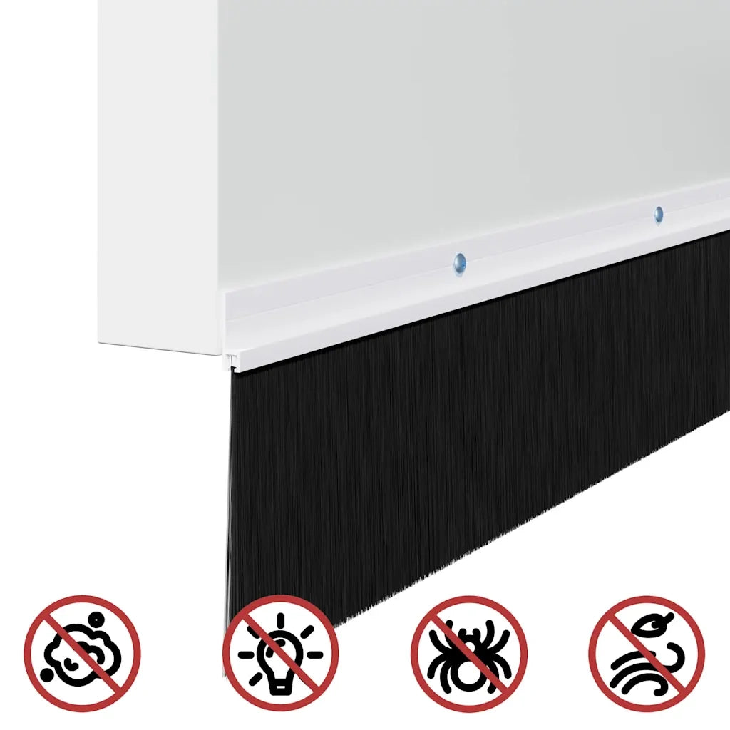 Spazzole per porte a vite 2 pcs Bianco 100 cm Lega di alluminio 42019537