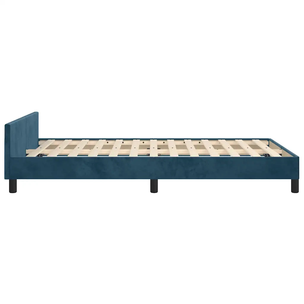 Giroletto senza Materasso Blu Scuro 120x200 cm in Velluto 3125688