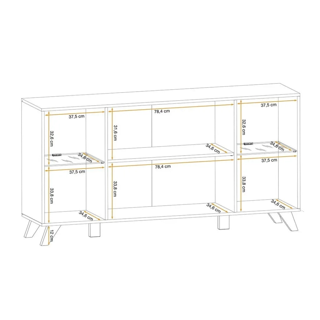 Buffet design NIELSEN – 160 cm con illuminazione LED integrata