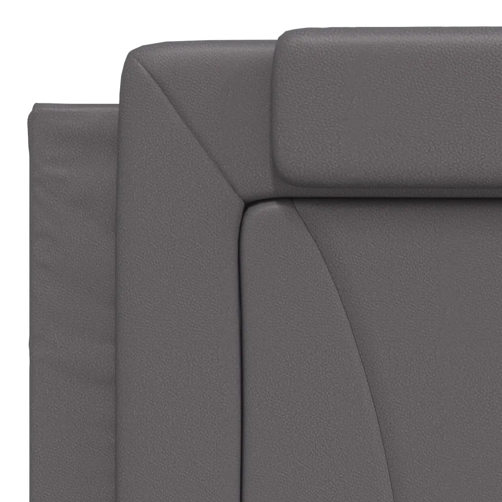 Letto Viana con Materasso Grigio 180x200 cm in Similpelle