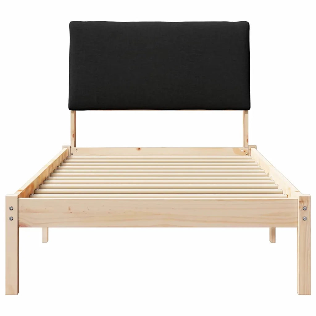 Struttura del Letto con testiera Marrone e nero 100 x 200 cm