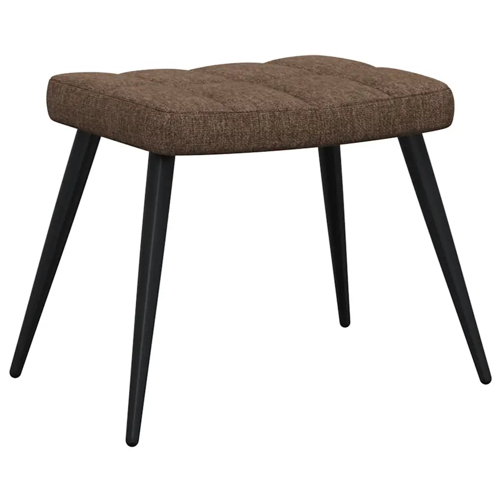 Sedia Relax con Sgabello Marrone in Tessuto 327955