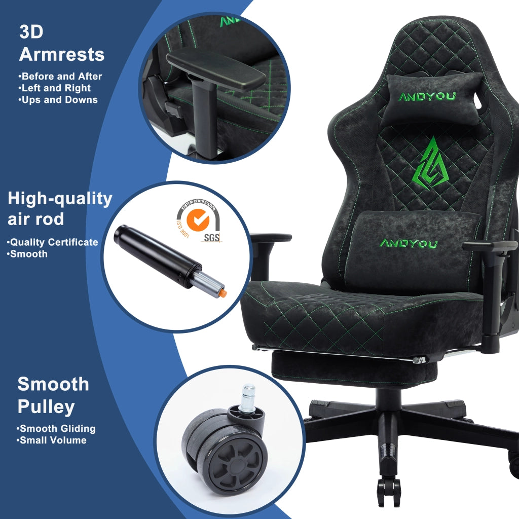 Poltrona da Gaming Ergonomica in Similpelle ¨C Minimal ¨C Nera