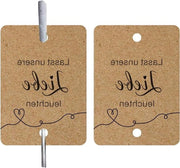 Etichette di nozze Plus - 50 pezzi - Decorazione di nozze - Illuminare l'amore - Carte per candele a olio e luci da terra