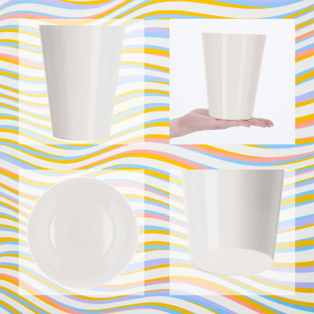 Vaso da fiori KADAX per orchidee, in plastica bianca, 13 cm.