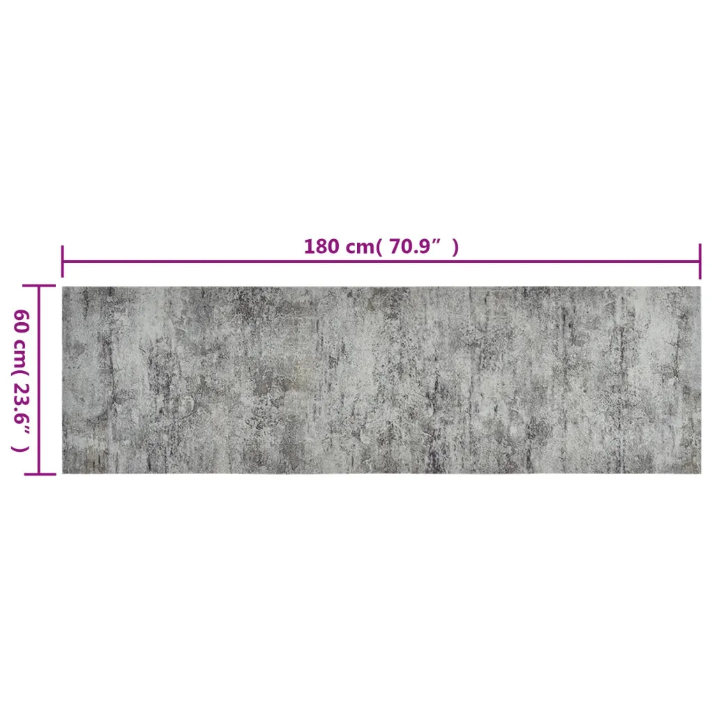 Tappeto del soggiorno | Tappeto da Cucina Lavabile Beton 60x180 cm Velluto