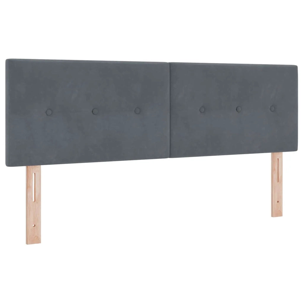 Testiera | Testata LED con strisce LED Grigio 144 cm Velluto