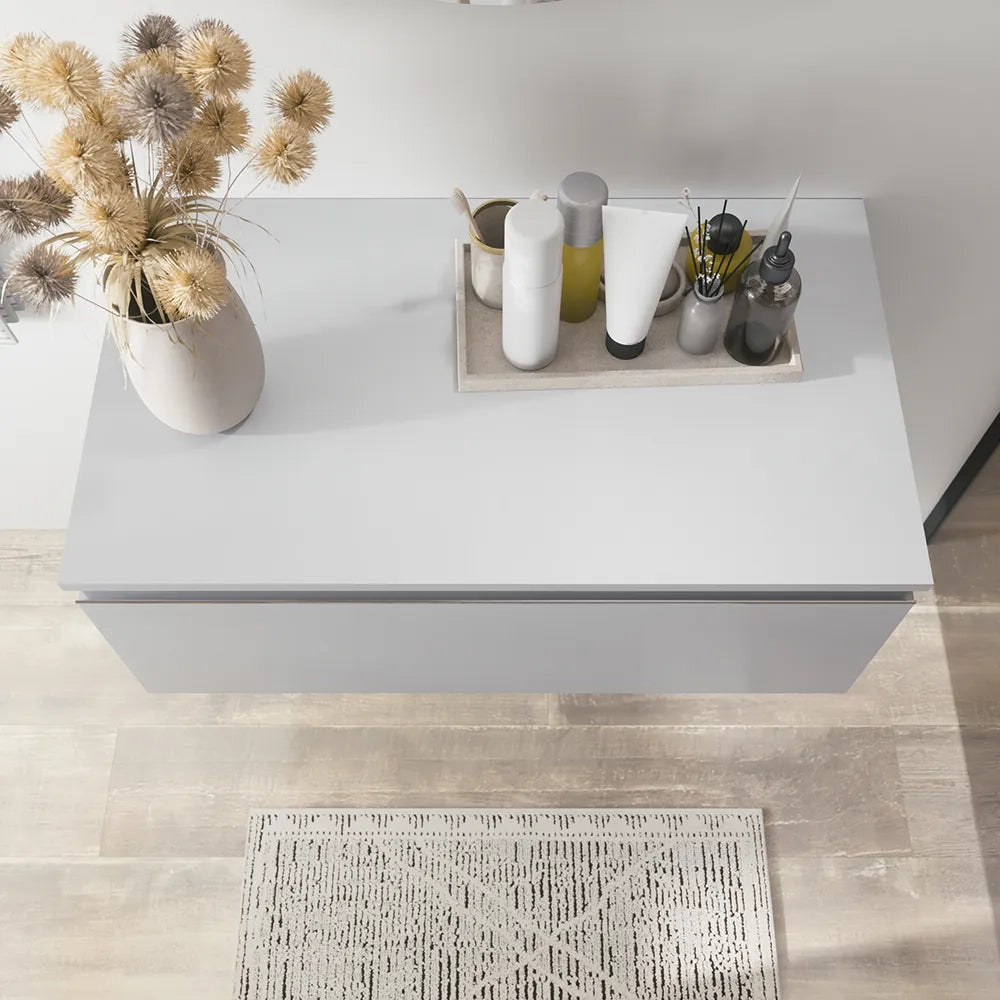 Cassettone sospeso 80 cm grigio perla opaco | Darwin