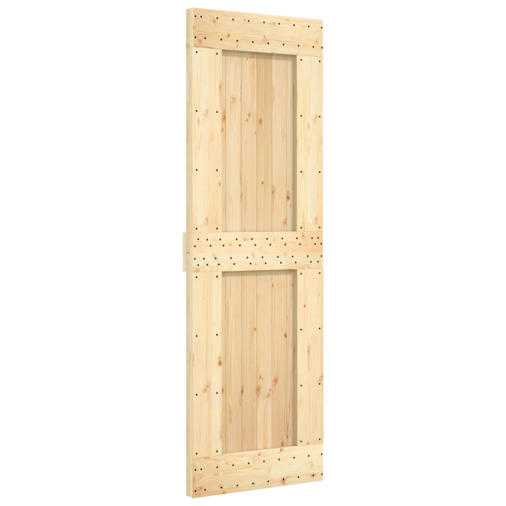 Porta scorrevole Naturale e Nero 70 x 210 cm 3445067