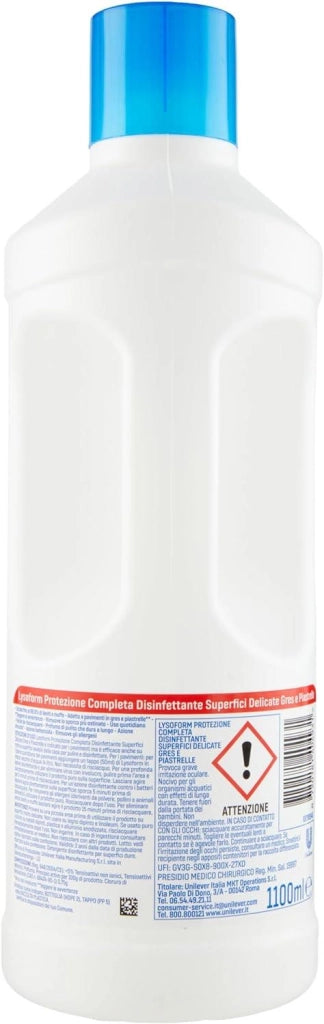 LYSOFORM PAVIMENTI PER GRES & PIASTRELLE 1.1 LT SUPERFICI DELICATE BIODEGRADABILE