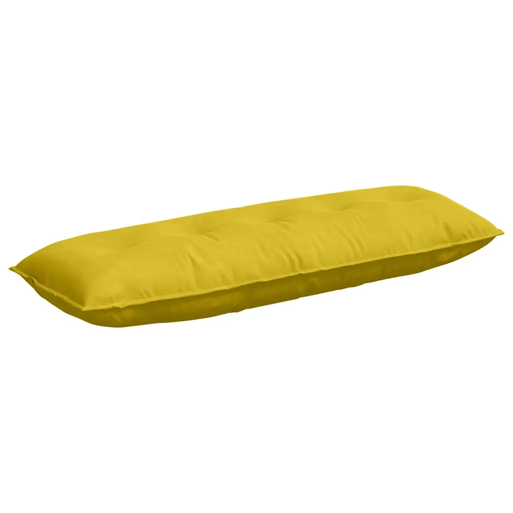 Cuscino per Schiena Giallo 140 x 50 cm Tessuto in Cords 42014854