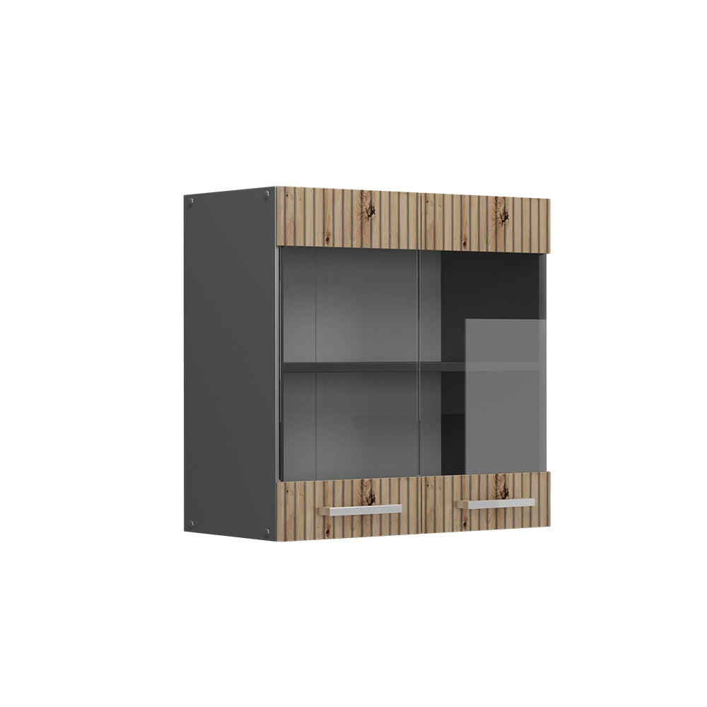 Vicco Mobile da cucina in vetro Rovere artigianale 60 cm