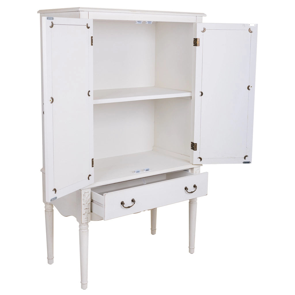 Armadio in legno bianco 80x42x140h