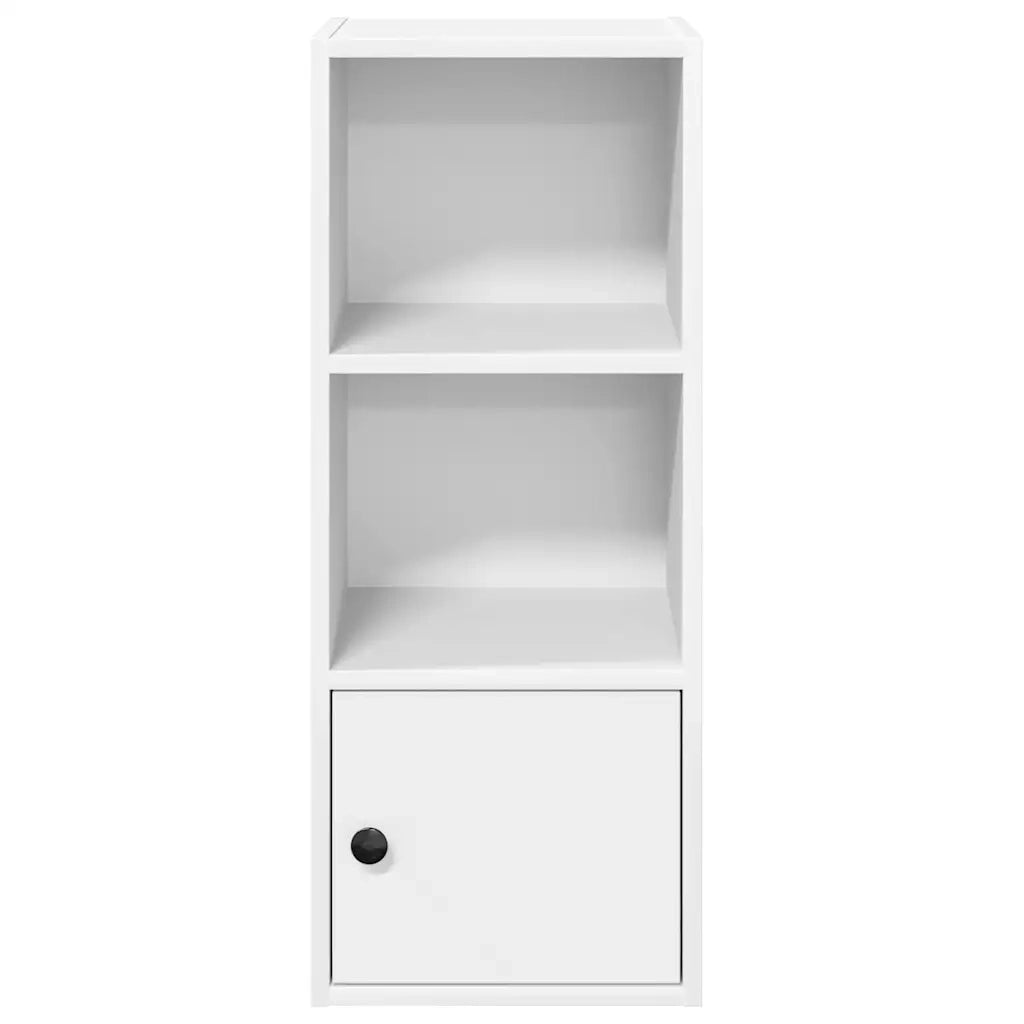 Libreria-Scaffale per Libri-Mobile di Stoccaggio Bianca 31x24x77 cm in Legno Multistrato