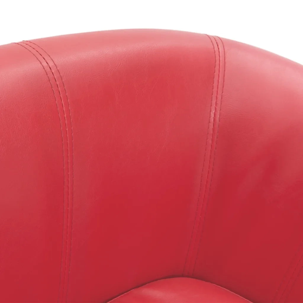 Poltroncina a Pozzetto Rossa in Similpelle 356490