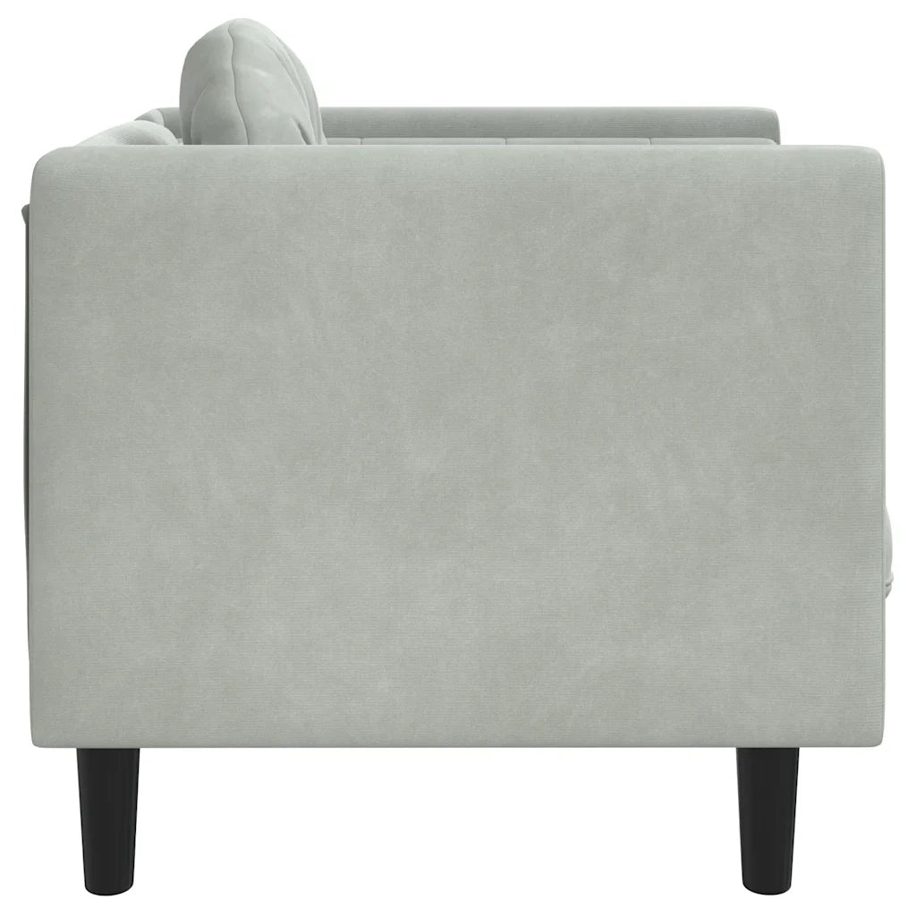 Poltrona | Sedia Relax con Cuscino Grigio Chiaro in Velluto
