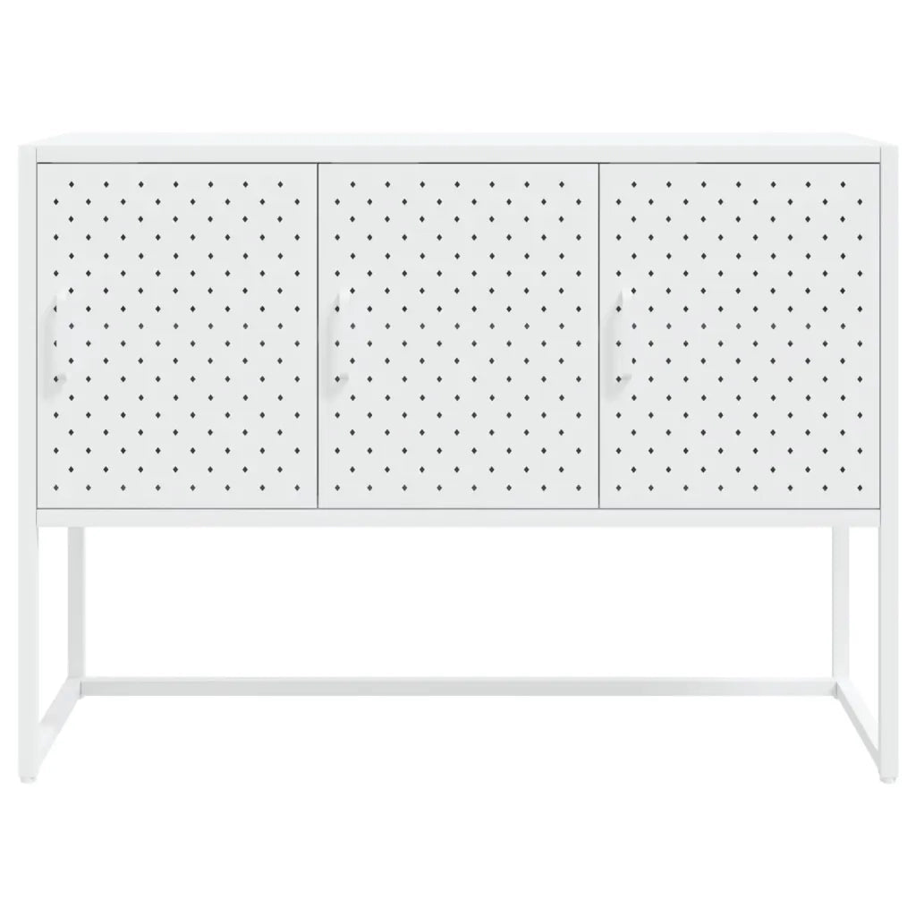 Credenza Bianca 105x35x75 cm in Acciaio 335869