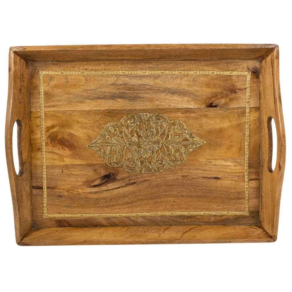 Vassoio in legno 47x31x16h